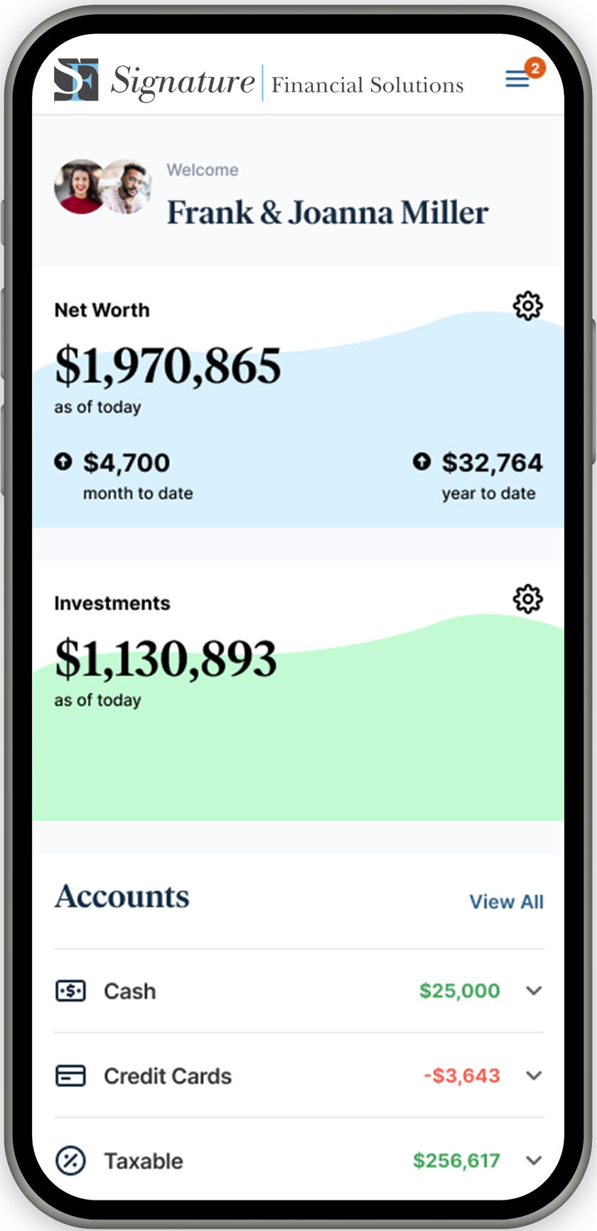 Financial App for seeing your net worth and your investments