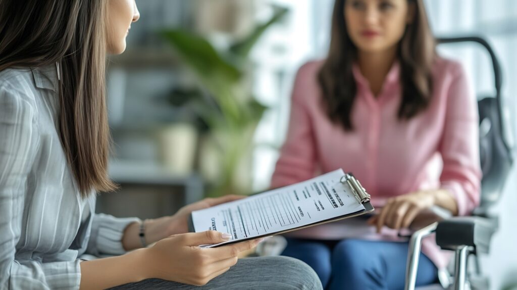 An individual using the life benefits of disability insurance.