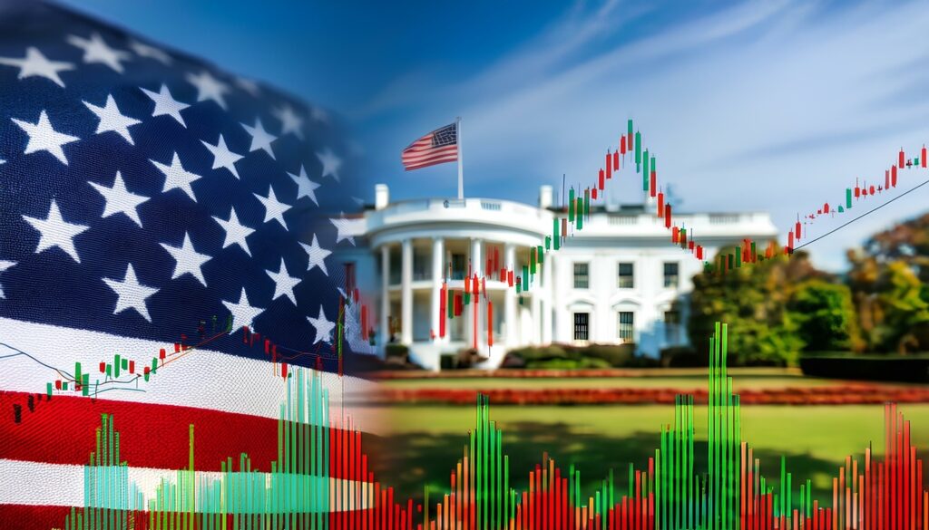 Political event imagery represents the intersection of politics and investing.