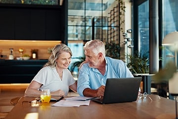 Couple reviewing their financial picture together